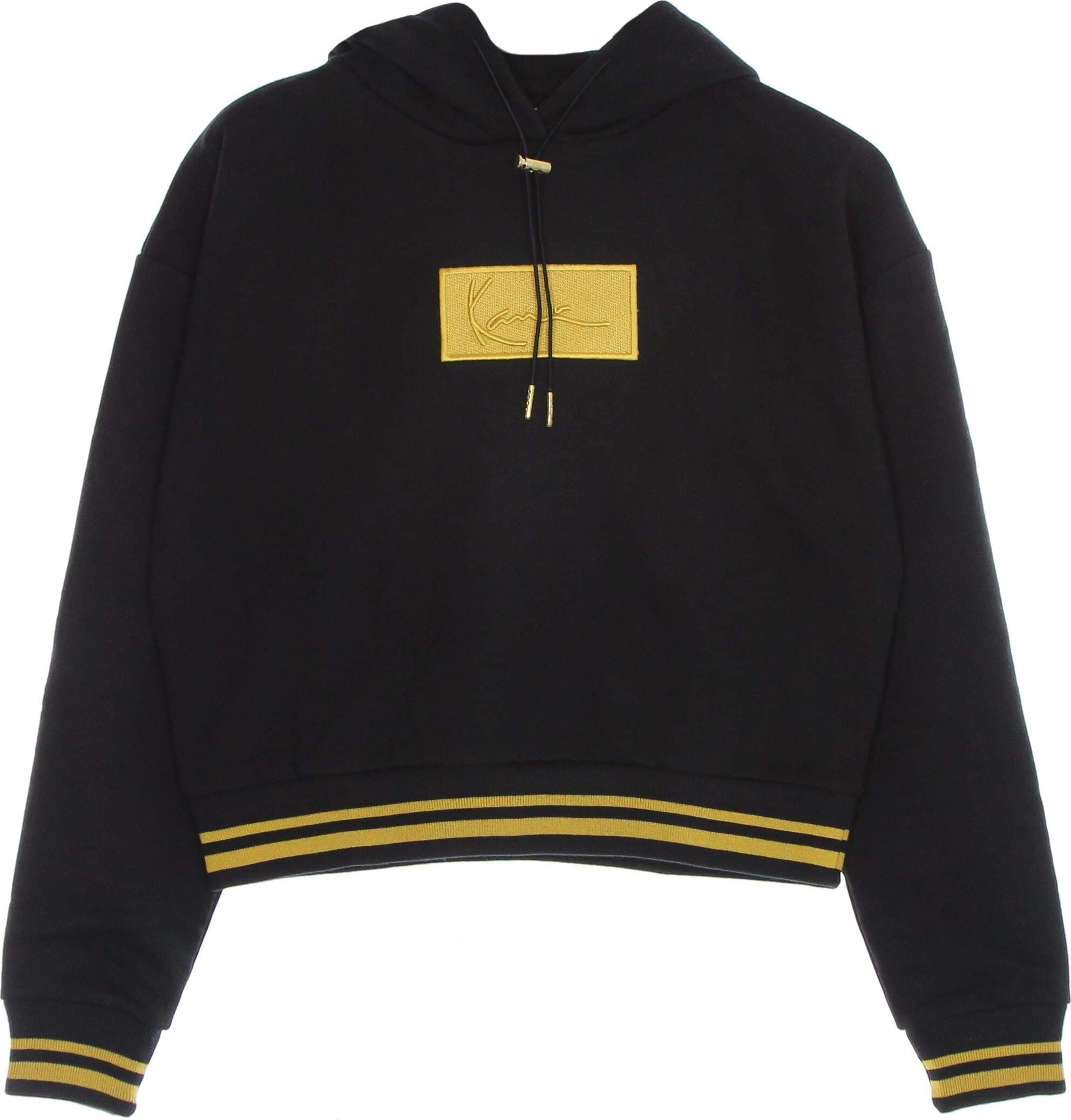 KARL-KANI-Felpa-Cappuccio-Donna-Small-Signature-Box-Short-Hoodie-Black-da-donna