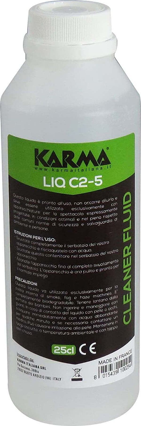 Karma-LIQ-C2-5-Flacone-di-liquido-pulizia-per-smoke-e-fog-machines-250-ml