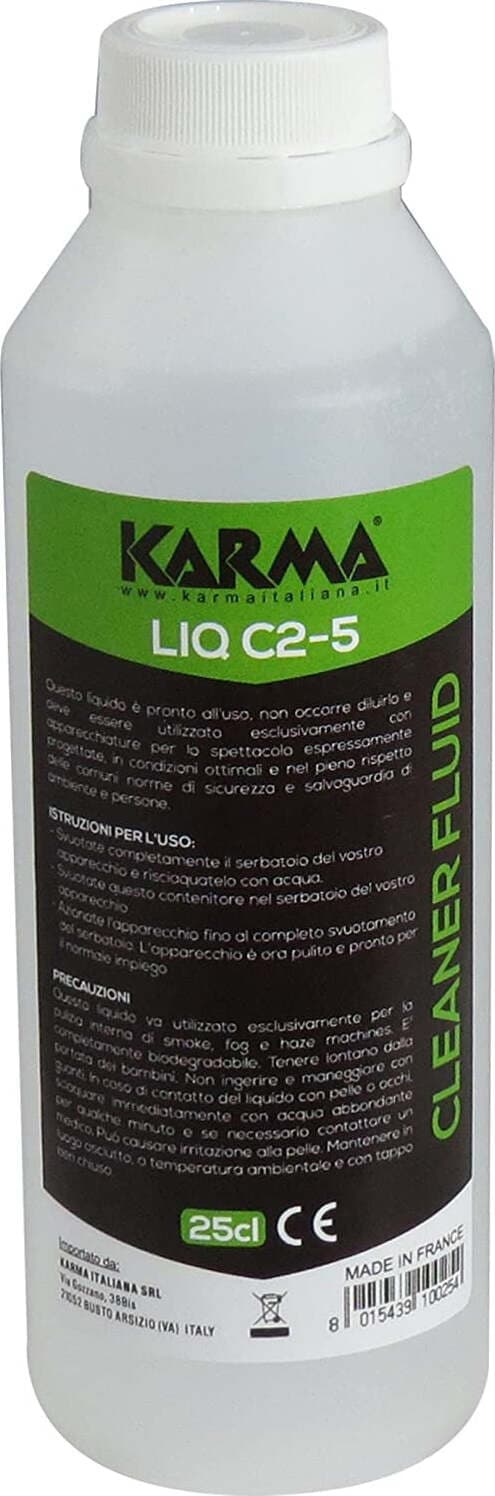 Karma-LIQ-C2-5-Flacone-di-liquido-pulizia-per-smoke-e-fog-machines-250-ml