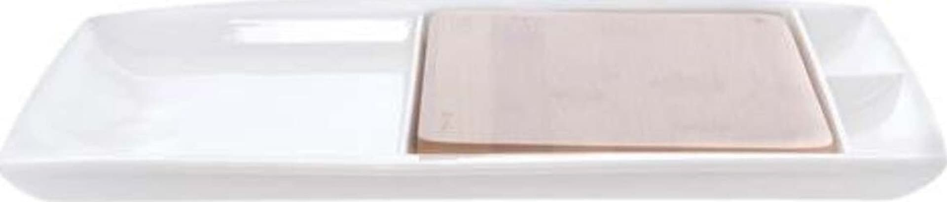 KASANOVA Antipastiera A Più Scomparti, In Porcellana E Bamboo, Da 34,5x22 Cm Bianco Casa e cucina/Stoviglie/Piatti ciotole e vassoi/Piatti per servire/Vassoi/Piatti da portata Scontolo.net - Potenza, Commerciovirtuoso.it