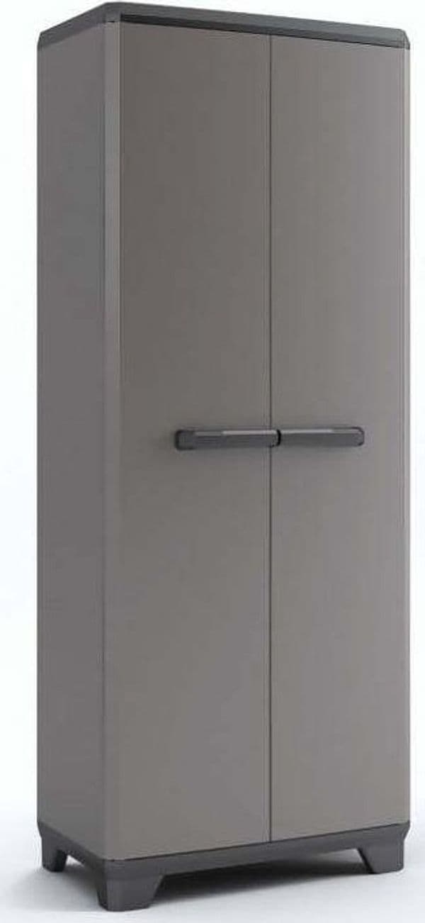 Keter - Armadio In Resina Da Esterno Con Ripiani 68x39x173 Cm. 3 Ripiani e 2 Ante Armadio Contenitore Grigio e Nero Keter - Sistema in Armadietti e credenze Fermarket Ferramenta Fai da te - Fabriano, commercioVirtuoso.it