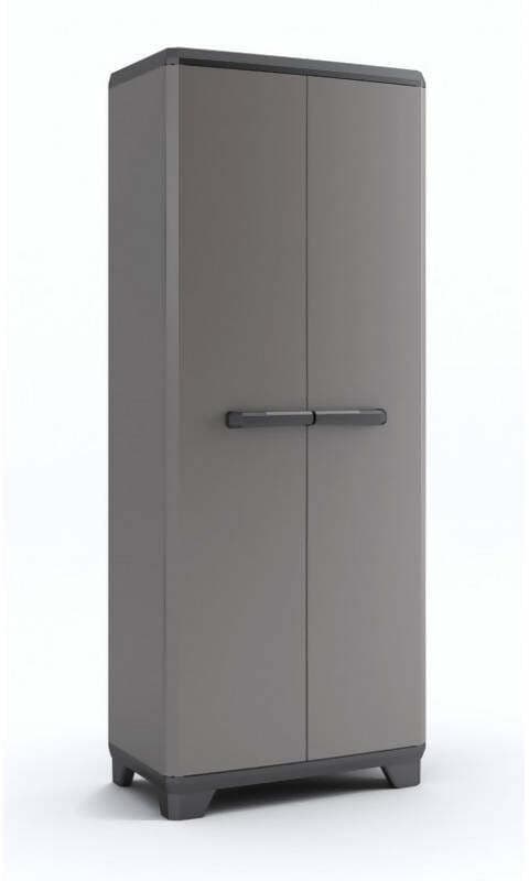 Keter - Armadio In Resina Da Esterno Con Ripiani 68x39x173 Cm. 3 Ripiani e 2 Ante Armadio Contenitore Grigio e Nero Keter - Sistema in Armadietti e credenze Fermarket Ferramenta Fai da te - Fabriano, commercioVirtuoso.it