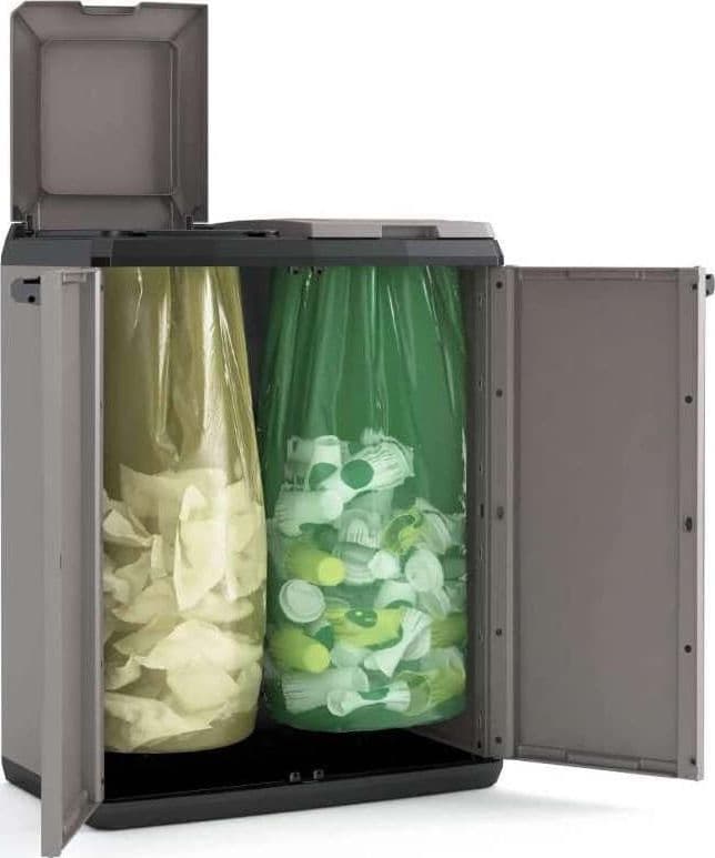 Keter Armadio Per Raccolta Differenziata Split Recycling Basic, Grigio, Montato Misura 68 X 39 X 85 Cm Casa e cucina/Organizzazione interni/Rifiuti e riciclaggio/Sistemi di contenitori per raccolta differenziata Ferus - Montoro, Commerciovirtuoso.it