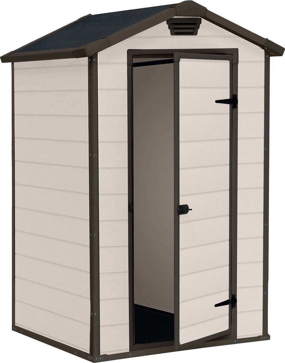 Keter Casetta Da Giardino in Resina Effetto Legno Beige Manor 129x103x196h Cm Giardino e giardinaggio/Organizzazione esterni e alloggiamento/Casette da giardino Ferus - Montoro, Commerciovirtuoso.it