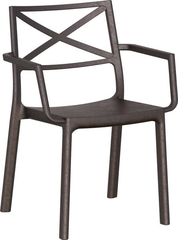 Keter Sedia Poltrona da Giardino In Resina Antiurto Sedia con Braccioli Uso Esterno Per Terrazza Giardino Modello Croce Keter Giardino e giardinaggio/Arredamento da giardino e accessori/Sedie/Sedie per tavolo da giardino Ferus - Montoro, Commerciovirtuoso.it