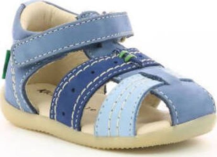Kickers Bigbazar-2 Bleu Tricolore Sandali Per Bambini Scarpe Estive in Pelle con Suola in Gomma Colorate 785420-10 Scarpe Sanitaria Gioia del Bimbo - Villa San Giovanni, Commerciovirtuoso.it
