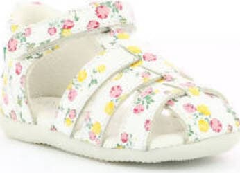 Kickers Bigflo-2 Blanc Fleuri Sandali Per Bambina Scarpe Estive in Pelle con Suola in Gomma Colorate 860604-10 Scarpe Sanitaria Gioia del Bimbo - Villa San Giovanni, Commerciovirtuoso.it
