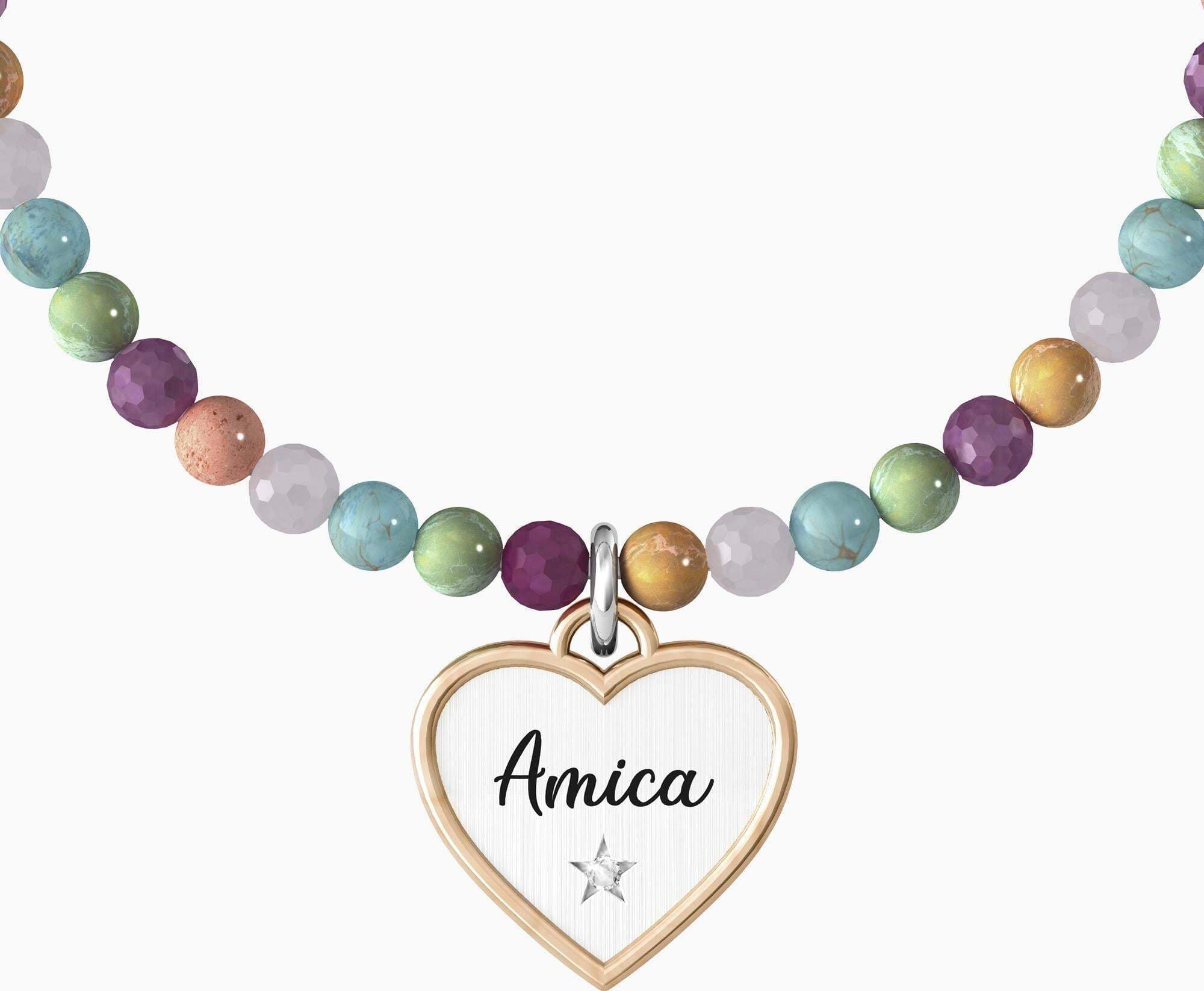 Kidult---Bracciale-con-pietre-multicolor--CUORE-|-AMICA