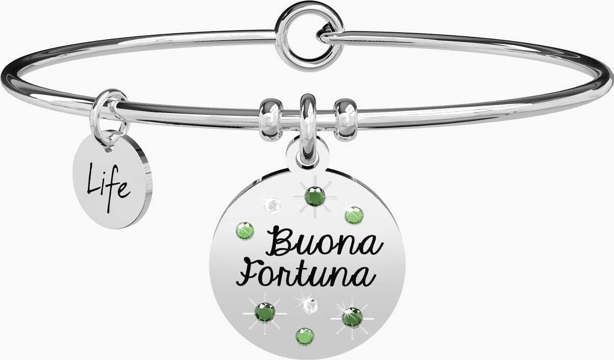 Kidult---Bracciale-rigido-in-acciaio-con-ciondolo-portafortuna