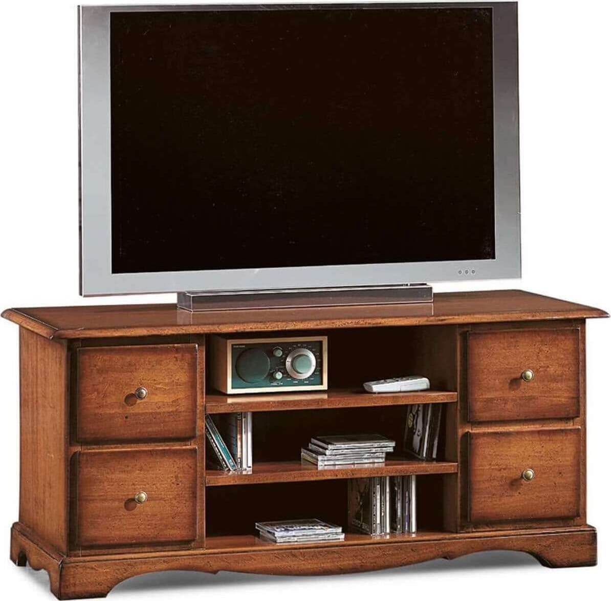 KIMBALL - mobile porta tv in legno massello 117x49x53 Tinta noce