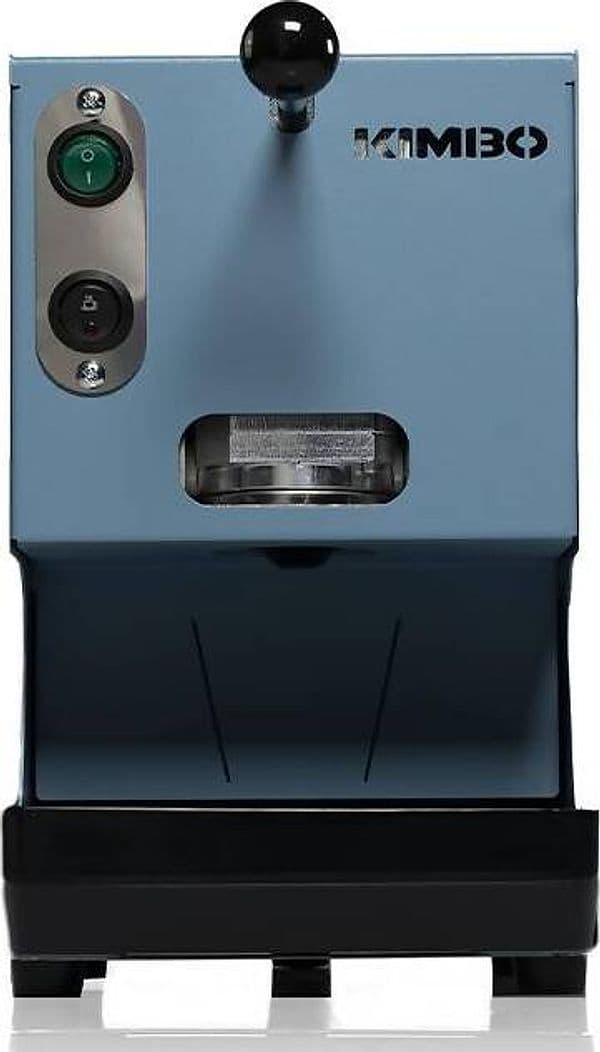 Kimbo-macchina-per-caffe'-metal-blu-cialde-blu-pastello