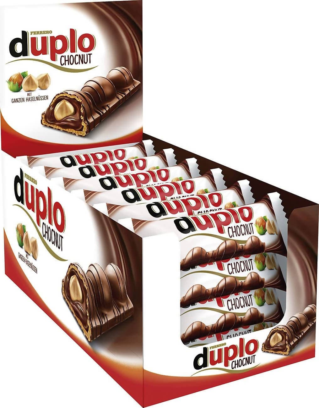 Kinder Duplo Ferrero 7x Snack Al Cioccolato 26gr Cialda Di Wafer Ripieno Al Cacao E Nocciola Intera Confezione Da 7 Pezzi