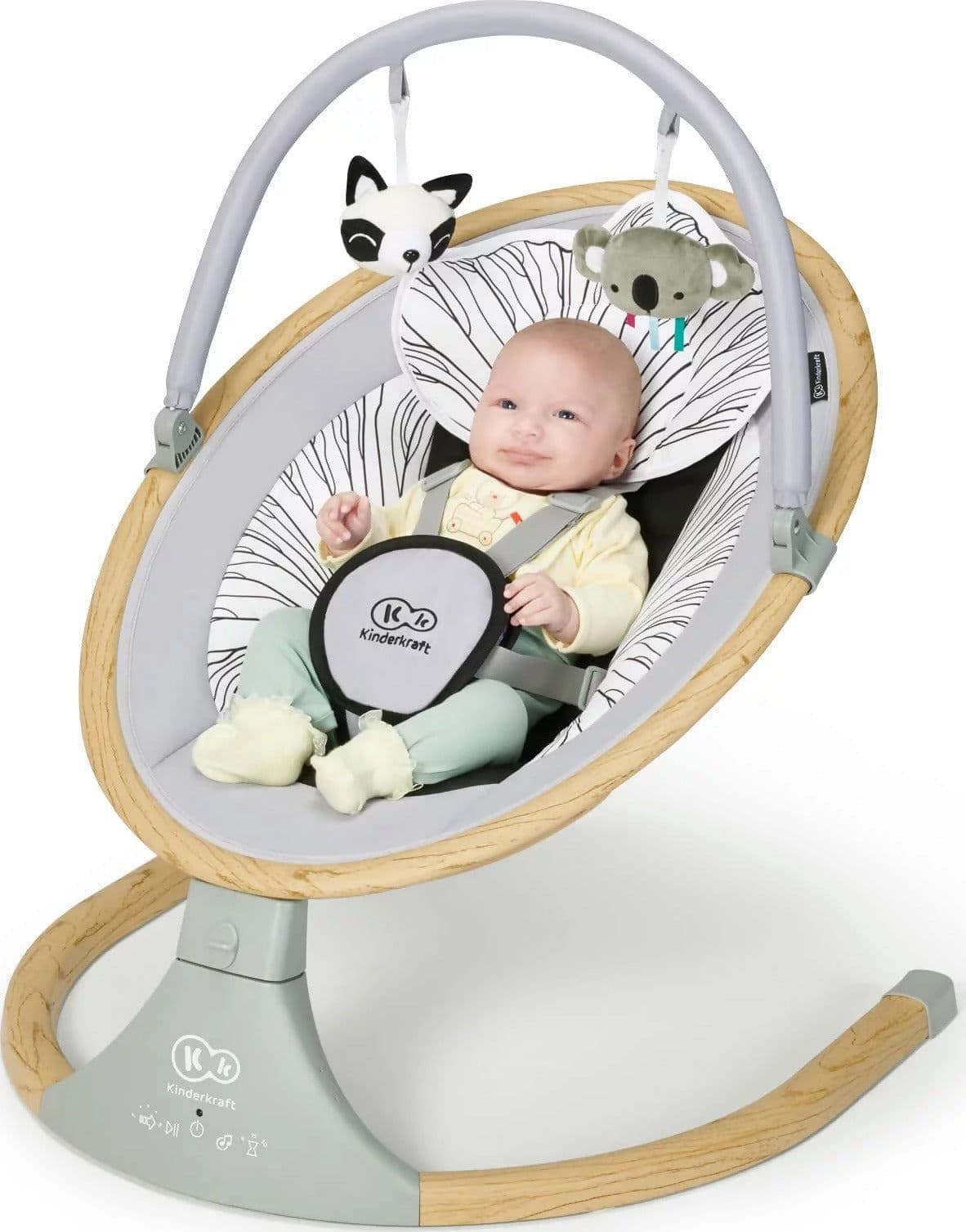 Kinderkraft Sdraietta Lumi Altalena Dondolino Neonati Ispirata Al Naturale Movimento A Dondolio Prima infanzia/Attività e intrattenimento/Sdraiette e dondolini Mondo Bimbo - Bagnara Calabra, Commerciovirtuoso.it