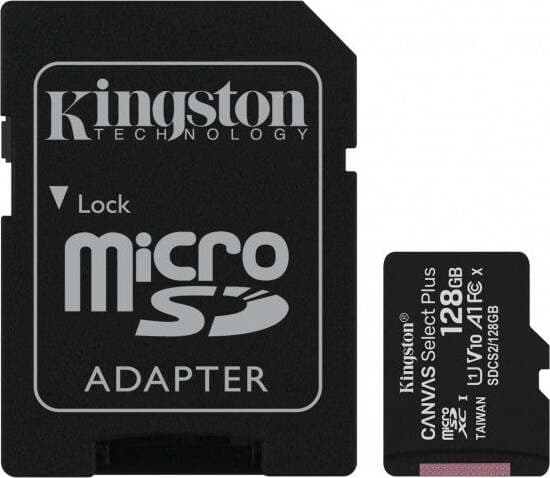 KINGSTON MICROSD SCHEDA DI MEMORIA CANVAS SELECT PLUS 128GB | SDCS2-128GB Elettronica/Informatica/Dispositivi archiviazione dati/Dispositivi archiviazione dati esterni/Schede di memoria/Micro SD Zencoccostore - Formia, Commerciovirtuoso.it