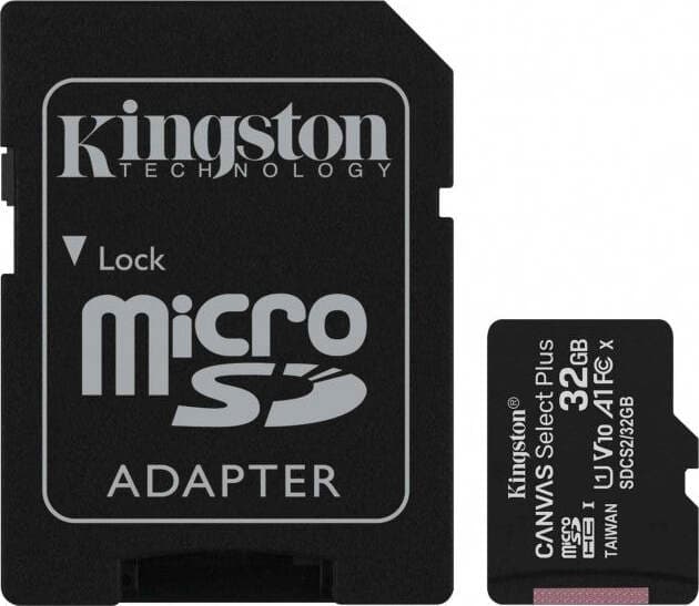KINGSTON MICROSD SCHEDA DI MEMORIA CANVAS SELECT PLUS 32GB | SDCS2-32GB Elettronica/Informatica/Dispositivi archiviazione dati/Dispositivi archiviazione dati esterni/Schede di memoria/Micro SD Zencoccostore - Formia, Commerciovirtuoso.it
