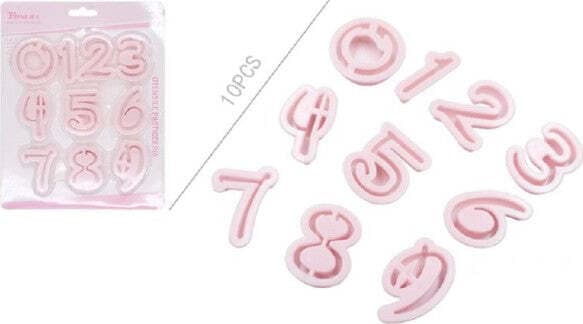 KIT 10 STAMPI NUMERI INDIPENDENTI PER CIOCCOLATINI TORTE PASTA DI ZUCCHERO 99021