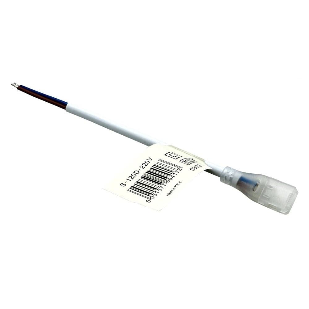 KIT 10PZ CONNETTORE ALIMENTAZIONE FLESSIBILE STRIP LED 220V 8MM 3535 S-120D-220V in Nastri LED Trade Shop italia - Napoli, commercioVirtuoso.it