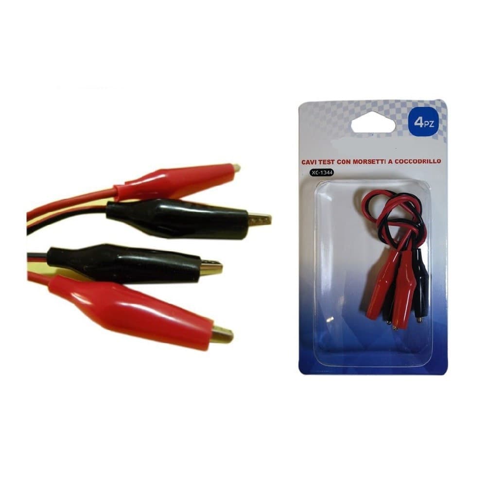Kit 4 Pezzi Cavi Test Con Morsetti Clip A Coccodrillo Per Batteria 47 Cm Xc-1344 Casa, arredamento e bricolage > Materiale Elettrico Trade Shop italia - Napoli, Commerciovirtuoso.it