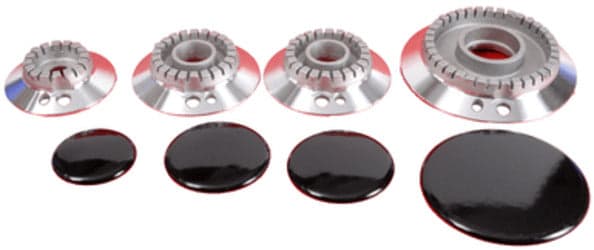 Kit +Bruciatori + Cappellotti Piattelli Adattabili Smeg 2 Fori
