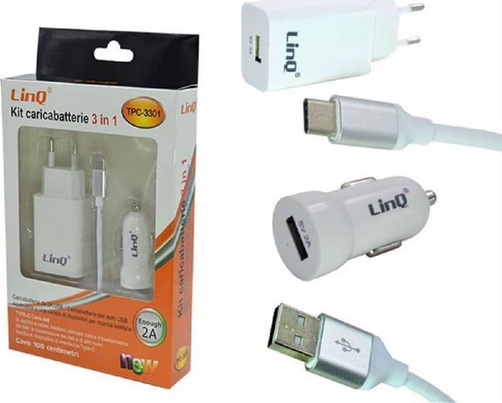 Kit Caricabatterie 3in1 Adattatore Caricatore Auto Rete Cavo Usb Tipo C Tpc-3301 Elettronica/Cellulari e accessori/Accessori/Caricabatterie/Caricabatterie da auto Trade Shop italia - Napoli, Commerciovirtuoso.it