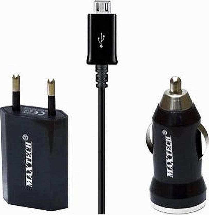 Kit-Caricabatterie-Per-Samsung-Galaxy-Universale-Casa-Auto-Cavo-Micro-Maxtech-Ms-t001