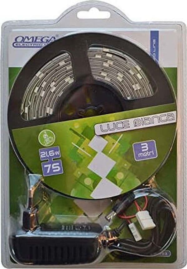 Kit Completo Striscia LED con Trasformatore, 21.6 W, 12V, 390 Lumen, 3 Metri, Bianco Omega Electric Line LD293 Illuminazione/Illuminazione per interni/Illuminazione speciale/Nastri LED Scontolo.net - Potenza, Commerciovirtuoso.it
