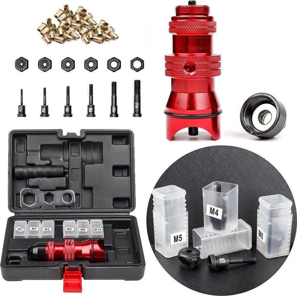 Kit Conversione Da Trapano A Rivettatrice Inserti Rivetti Filettati M3-m10 07445 Fai da te/Utensili elettrici e a mano/Utensili a mano/Pinze e tenaglie/Rivettatrici Trade Shop italia - Napoli, Commerciovirtuoso.it