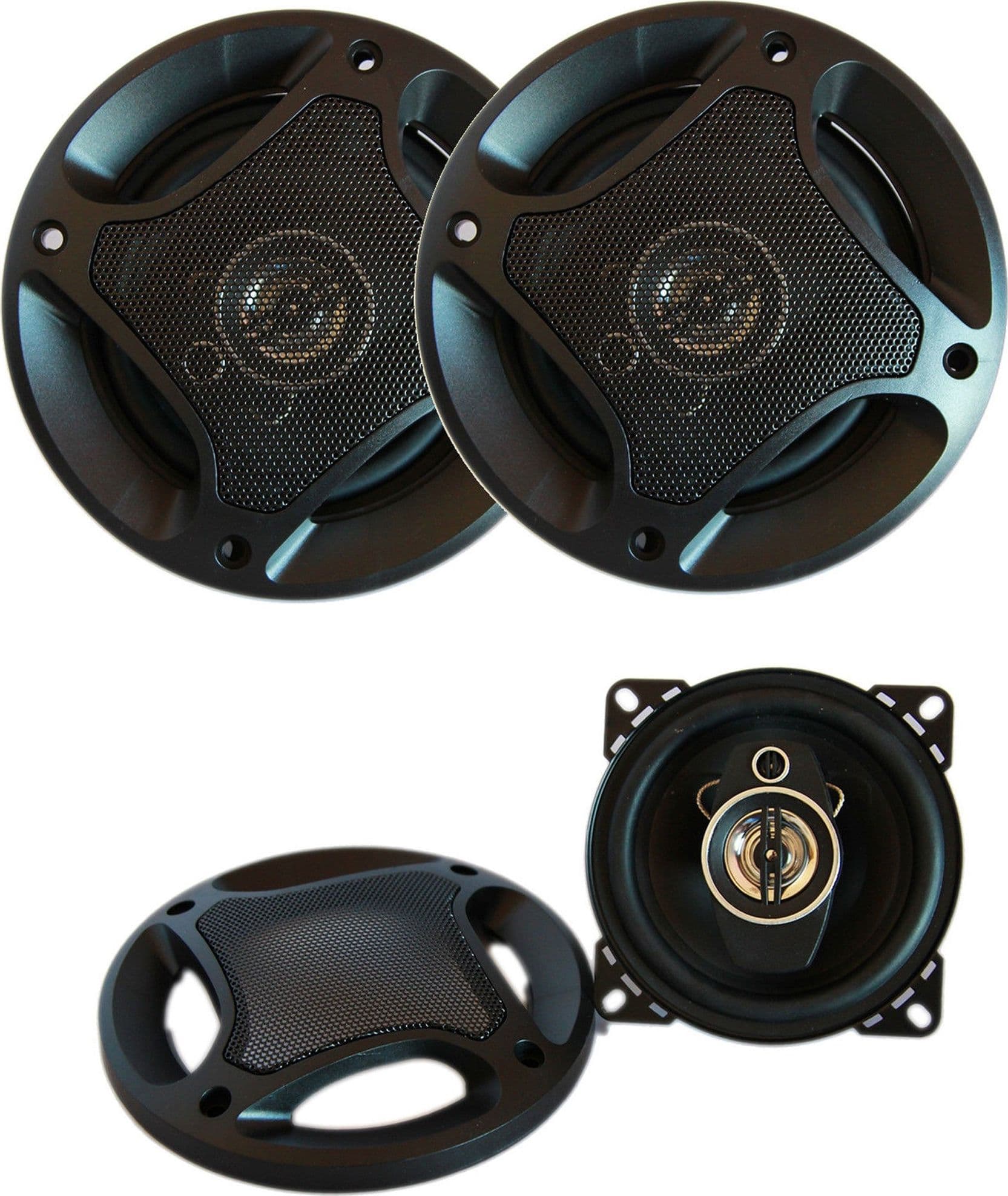 KIT COPPIA CASSE AUTO 250 WATT 2 VIE 10CM ALTOPARLANTI SPEAKER AUTOMOBILE TS1072