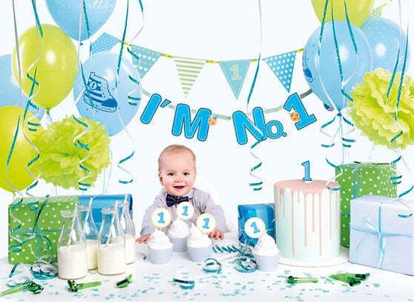 Kit Decorazioni Compleanno PartyDeco - I'm no.1 - Bambino Casa e cucina/Hobby creativi/Materiali per hobby creativi/Forniture per feste/Articoli per feste e compleanni per bambini/Decorazioni/Palloncini La Casa Del Bebè - Napoli, Commerciovirtuoso.it