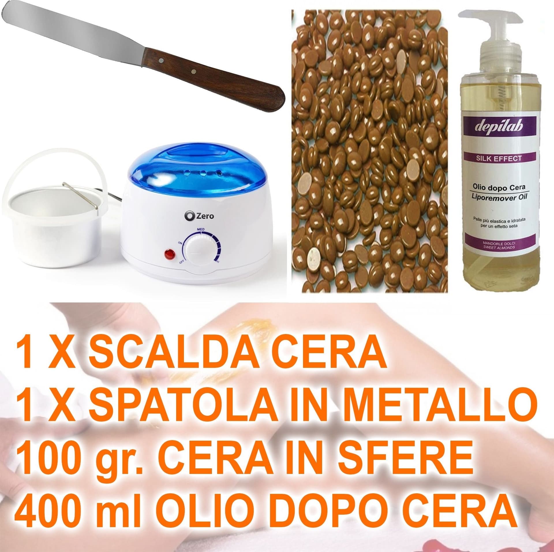 KIT DEPILAZIONE BRASILIANA SCALDA CERA SPATOLA OLIO SFERE PERLE CERETTA INDOLORE Salute e cura della persona/Rasatura epilazione e rimozione peli/Epilazione e rimozione peli/Ceretta/Kit Trade Shop italia - Napoli, Commerciovirtuoso.it