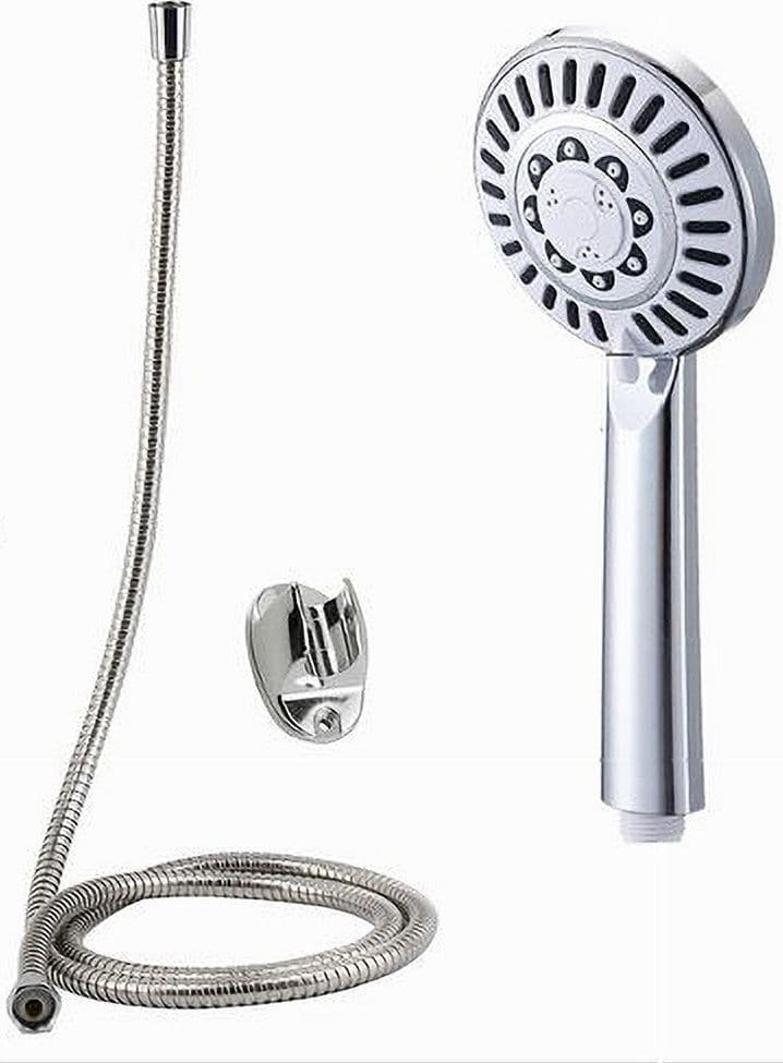KIT DOCCETTA SOFFIONE CON TUBO 1.8MT STAFFA DOCCIA BAGNO UNIVERSALE CROMATO 59261 in Telefoni doccia Trade Shop italia - Napoli, commercioVirtuoso.it