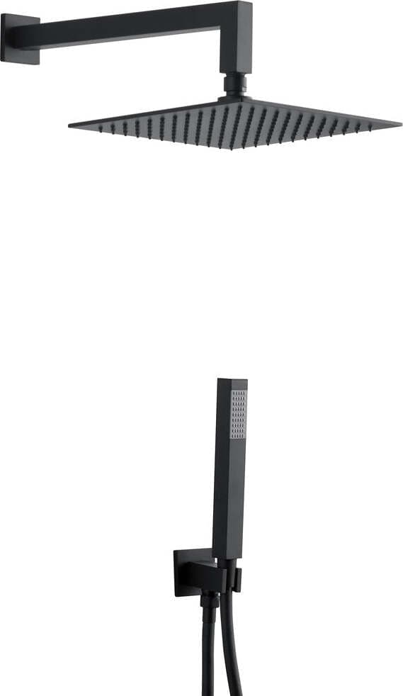 Kit Doccia Quadro NERO Soffione Braccio Presa Acqua Doccetta Laccio Pvc Bagno Casa e cucina/Bagno/Accessori per il bagno/Accessori per il WC/Sedili WC Ogomondo - Martina Franca, Commerciovirtuoso.it