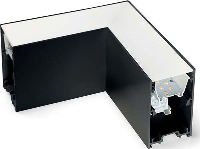 Kit-Driver-Angolare-Fluo-Alluminio-Nero-Led-8W-3000K-Luce-Calda