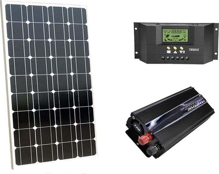 Kit fotovoltaico 1 KW giornaliero inverter 2000W Panello solare 100W Commercio Industria e Scienza/Energia solare e eolica/Sistemi ad energia solare/Sistemi off-grid Grow Up - Casoria, Commerciovirtuoso.it