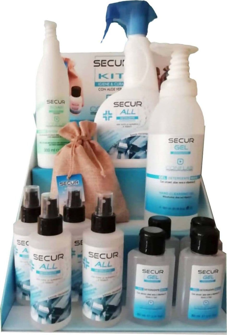 Kit Igienizzante Per l'Igiene delle Superfici e della Persona "Secur BOX" CONFLAB in Disinfettanti per le mani Conflab - Alberi di Vigatto, commercioVirtuoso.it