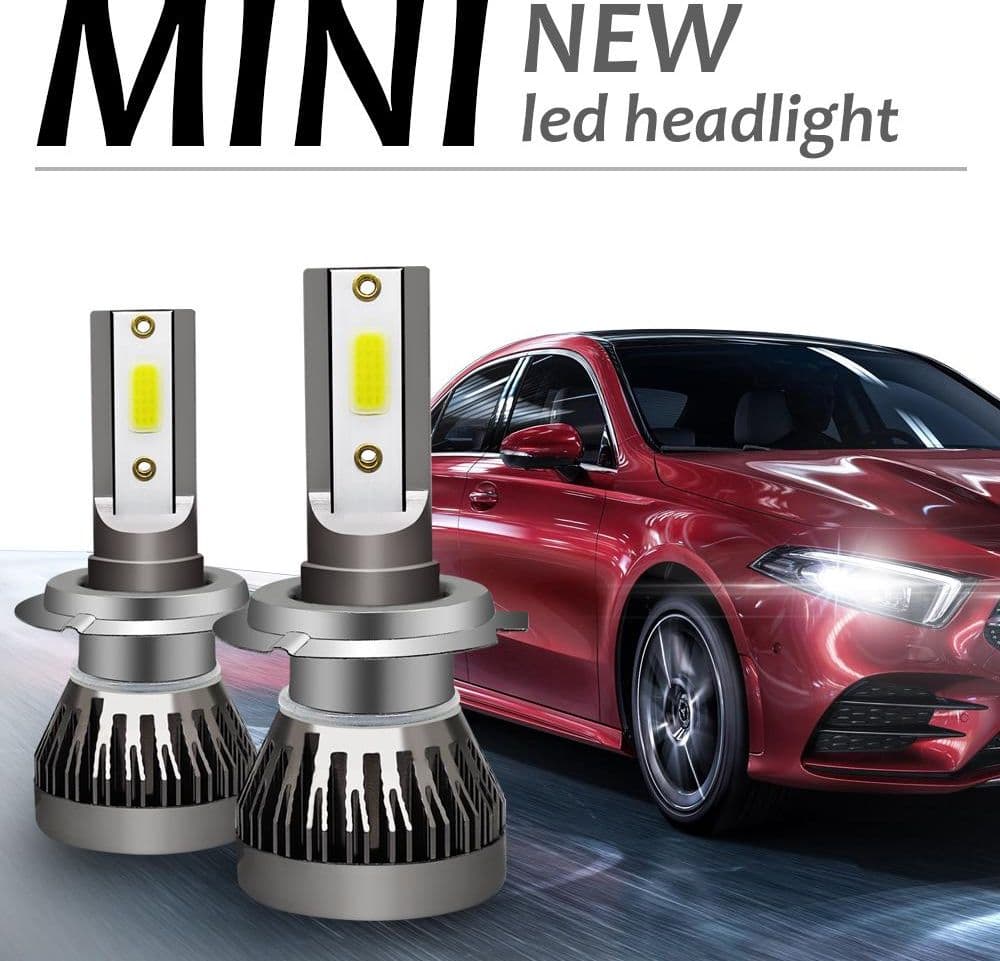 MINI KIT LED LUCI LED H7 COB ALTA POTENZA 9000 LUMEN 12-24V AUTO CAMION CANBAS 6000K SLIM in Lampadine per esterno Solgeny - Besate, commercioVirtuoso.it