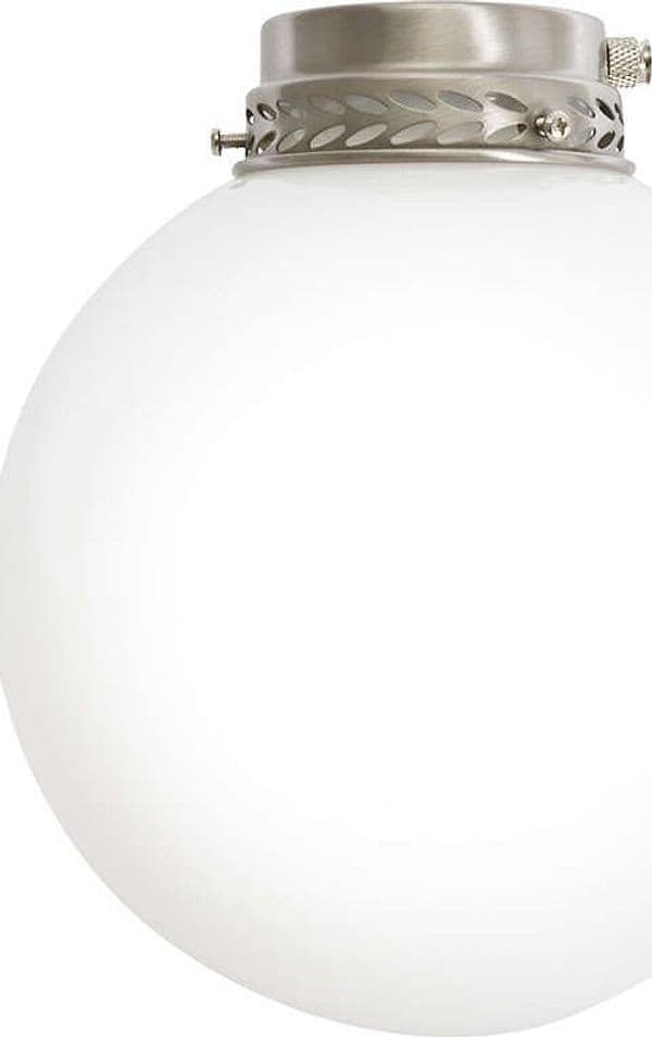 Kit-Luce-Vetro-Bianco-Sfera-Piccola-Con-Portalampada-Ottone-Brunito