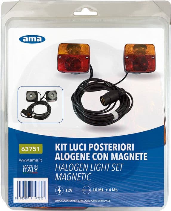 Kit luci 12 V magnetico con cablaggio 10/4 m Confezione da 1pz in Blocchi luci antinebbia GardenStore - Novellara, commercioVirtuoso.it