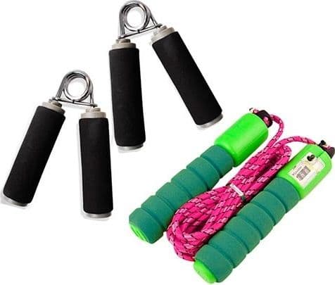SET FITNESS CON CORDA CONTASALTI E COPPIA DI PINZA PER MANI Trade Shop italia - Napoli, Commerciovirtuoso.it