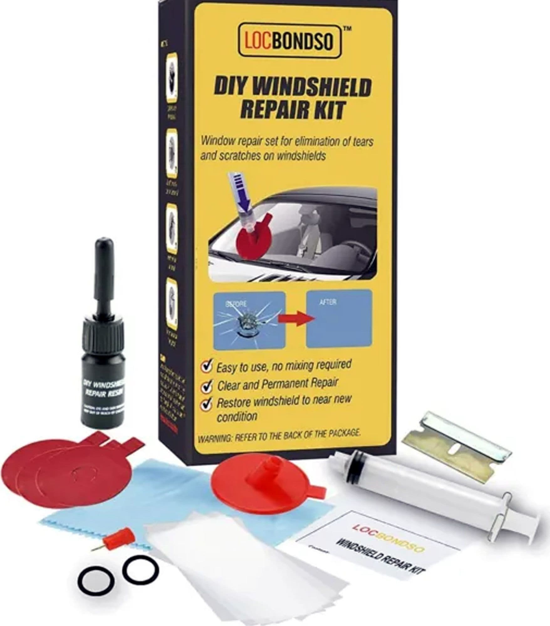 Kit Per Riparazione Vetro Parabrezza Auto Resina Ripara Vetri Crepe Scheggiato Auto e Moto/Cura auto e moto/Cura interni/Cura parti in plastica Trade Shop italia - Napoli, Commerciovirtuoso.it