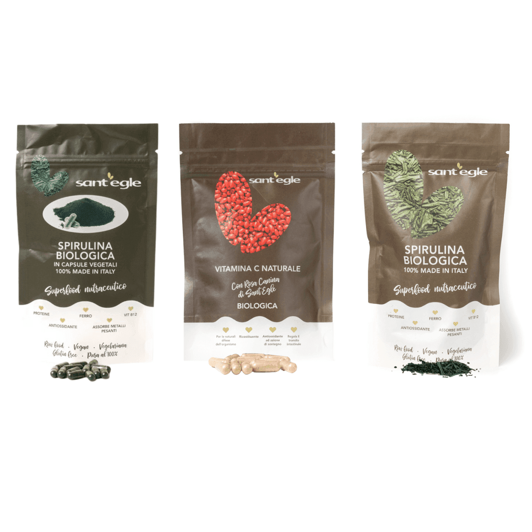 Kit-Prova-2-settimane:-VitC-+-Spirulina-Bio-croccante-+-Spirulina-Bio-capsule-+-spese-spedizione-Gratuite-+-buono-sconto-da-5€-per-il-prossimo-ordine