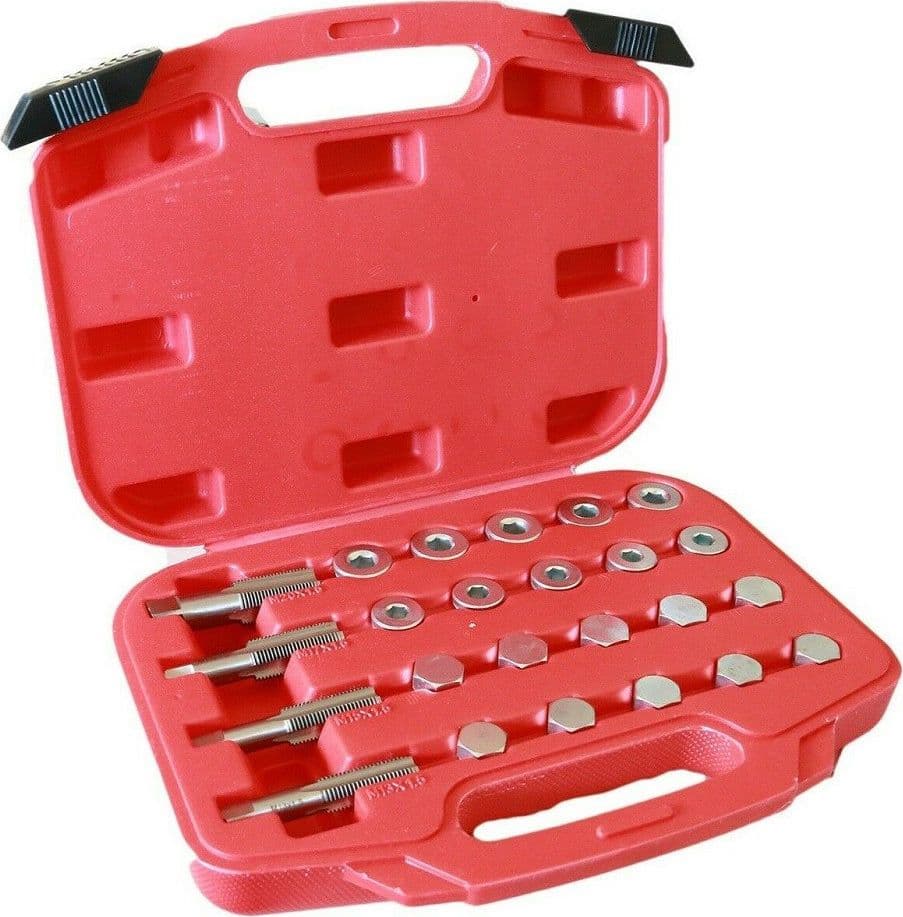 Kit-Riparazione-Filettatura-Tappo-Coppa-Olio-Auto-Con-Tappi-E-Rondelle-64-Pz