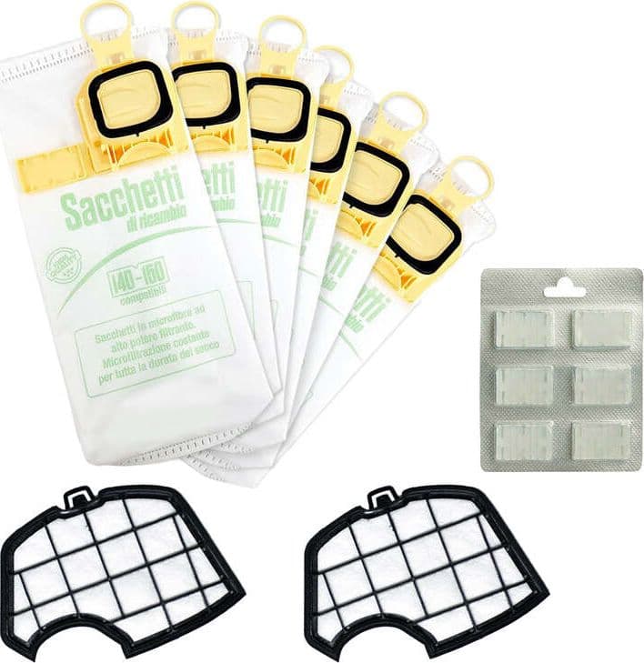 Kit Risparmio Sacchetti + Griglie + Profumini VK 140 / 150