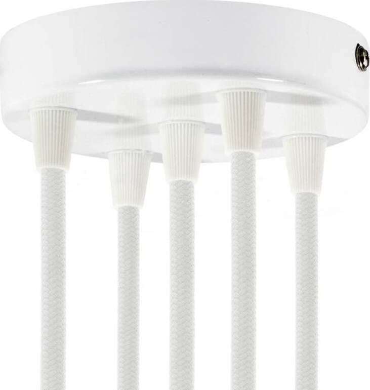 Kit rosone cilindrico in metallo a 5 fori bianco Illuminazione/Illuminazione per interni/Lampadari lampade a sospensione e plafoniere/Componenti per lampadari/Rosoni per lampadari Led Mall Home - Napoli, Commerciovirtuoso.it