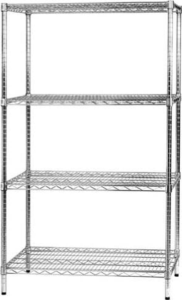 Kit scaffale Archimede - 4 ripiani - acciaio cromato - 60x90x160 cm - Serena Group Fai da te/Organizzazione casa e magazzini/Scaffalature Eurocartuccia - Pavullo, Commerciovirtuoso.it