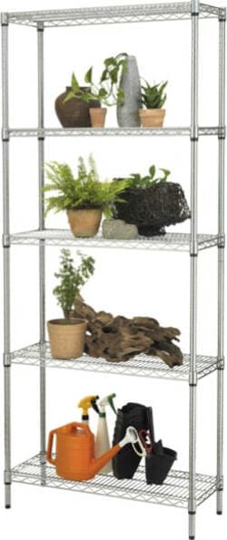 Kit scaffale Archimede Outdoor - 5 ripiani - acciaio zincato - 36x90x177 cm - cromato - Serena Group Fai da te/Organizzazione casa e magazzini/Scaffalature Eurocartuccia - Pavullo, Commerciovirtuoso.it