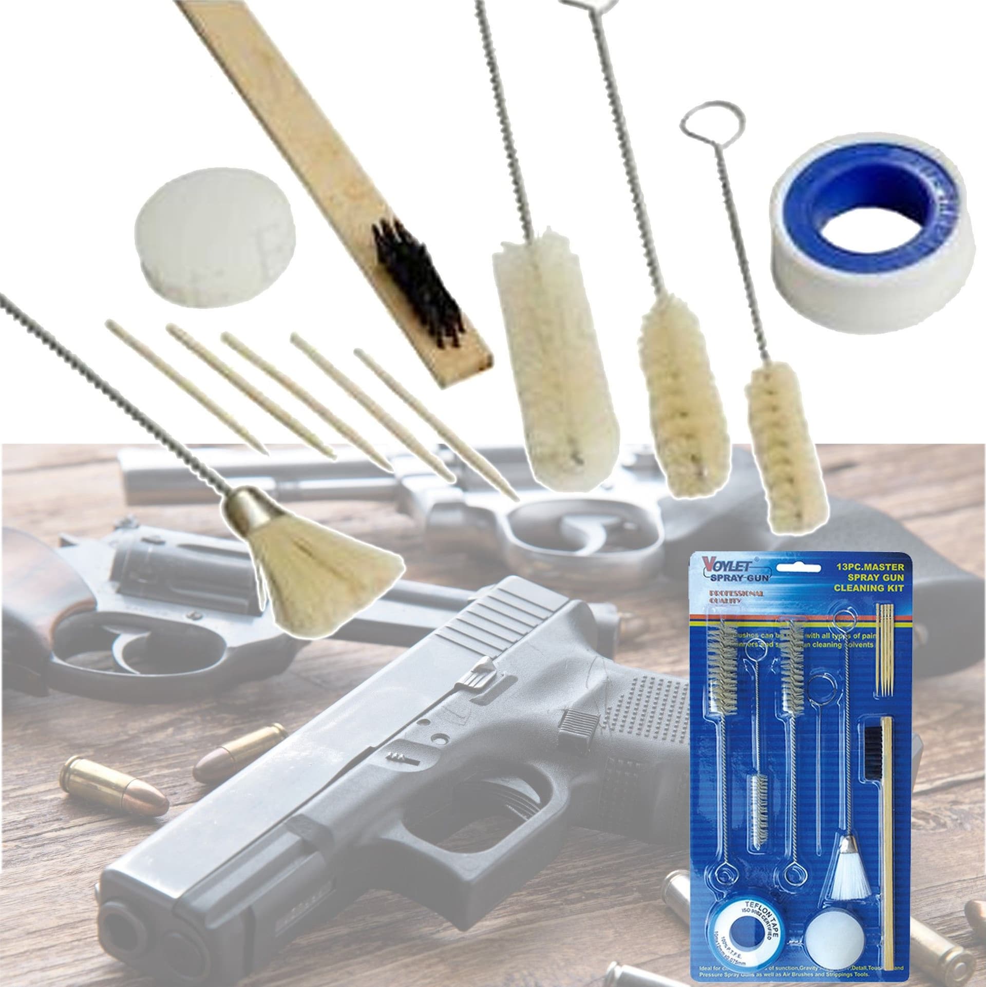 Kit Set 13 Pezzi Per Pulizia Armi Professionale Per Tutti I Calibri Completo Trade Shop italia - Napoli, Commerciovirtuoso.it