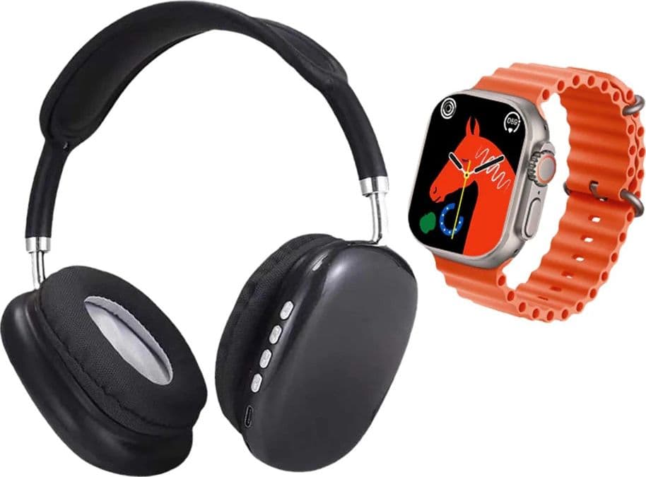 KIT SMARTWATCH CON CUFFIE GRANDI PER ESPERIENZA COMPLETA IMPERMEABILE IP67 BT5.3 in Smartwatch Trade Shop italia - Napoli, commercioVirtuoso.it