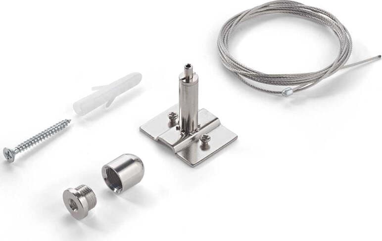 Kit-Sospensione-Solo-Cavo-Ego-Alluminio-Color-Acciaio-2M