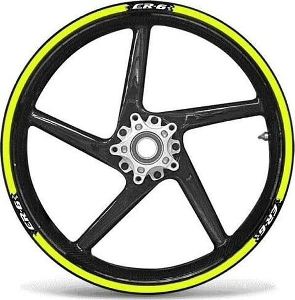 KIT-STRISCE-ADESIVE-compatibili-CERCHI-17-MOTO-KAWASAKI-ER6N-ER6F-GIALLO-FLUO